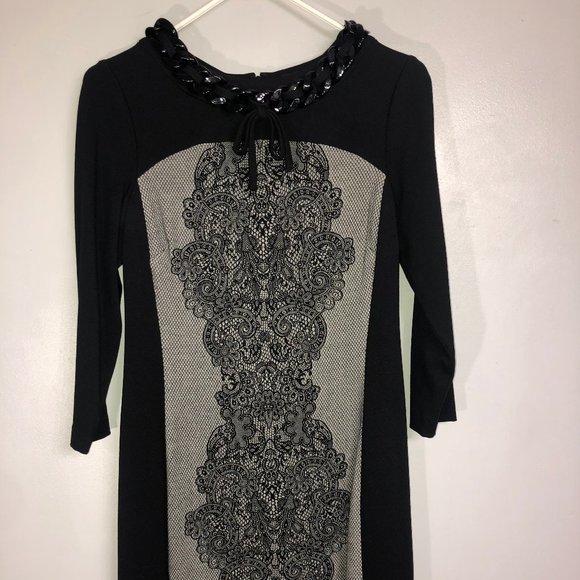 Etcetera Dresses Etcetera Sheath Dress Black And Gray Size 4 Poshmark